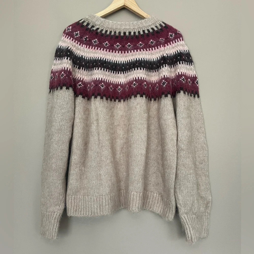 {Madewell} Fair Isle Alpaca and Merino Wool Blend Sweater - Womens XL - NWT